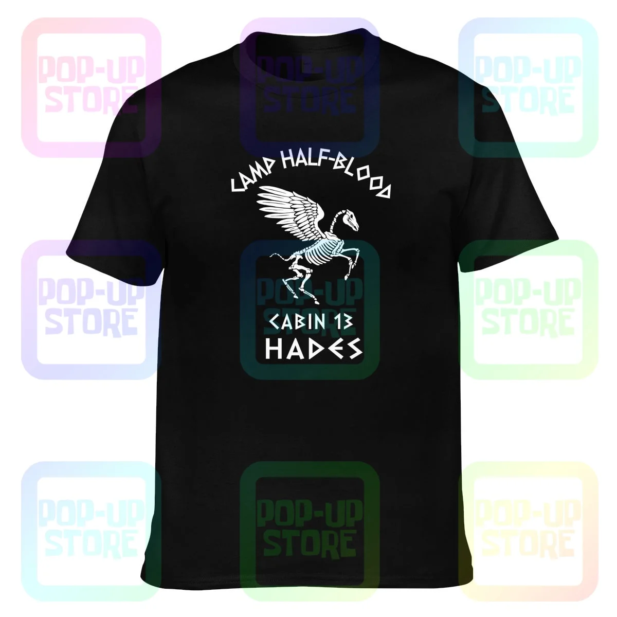 Cabin 13 Camp Half Blood Skeleton Hades Percy Jackson Olympians Boy T-shirt Tee Shirt Design Fashion