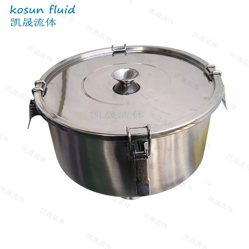 Customized 316/304 Sanitary Food Stainless Steel Kitchen Funnel Sealed Lid Hopper