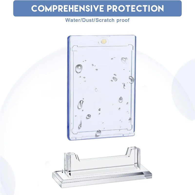 

【AA04】12 Count Magnetic Card Holders For Trading Cards, 35PT Acrylic Baseball Card Holders With Card Stands For Sports Cards Dur