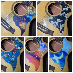Multicolor Guitar Pickguard Sticker Musical Instrument Accessories Printed Pattern Guitar Guard Folk Acoustic Guitar