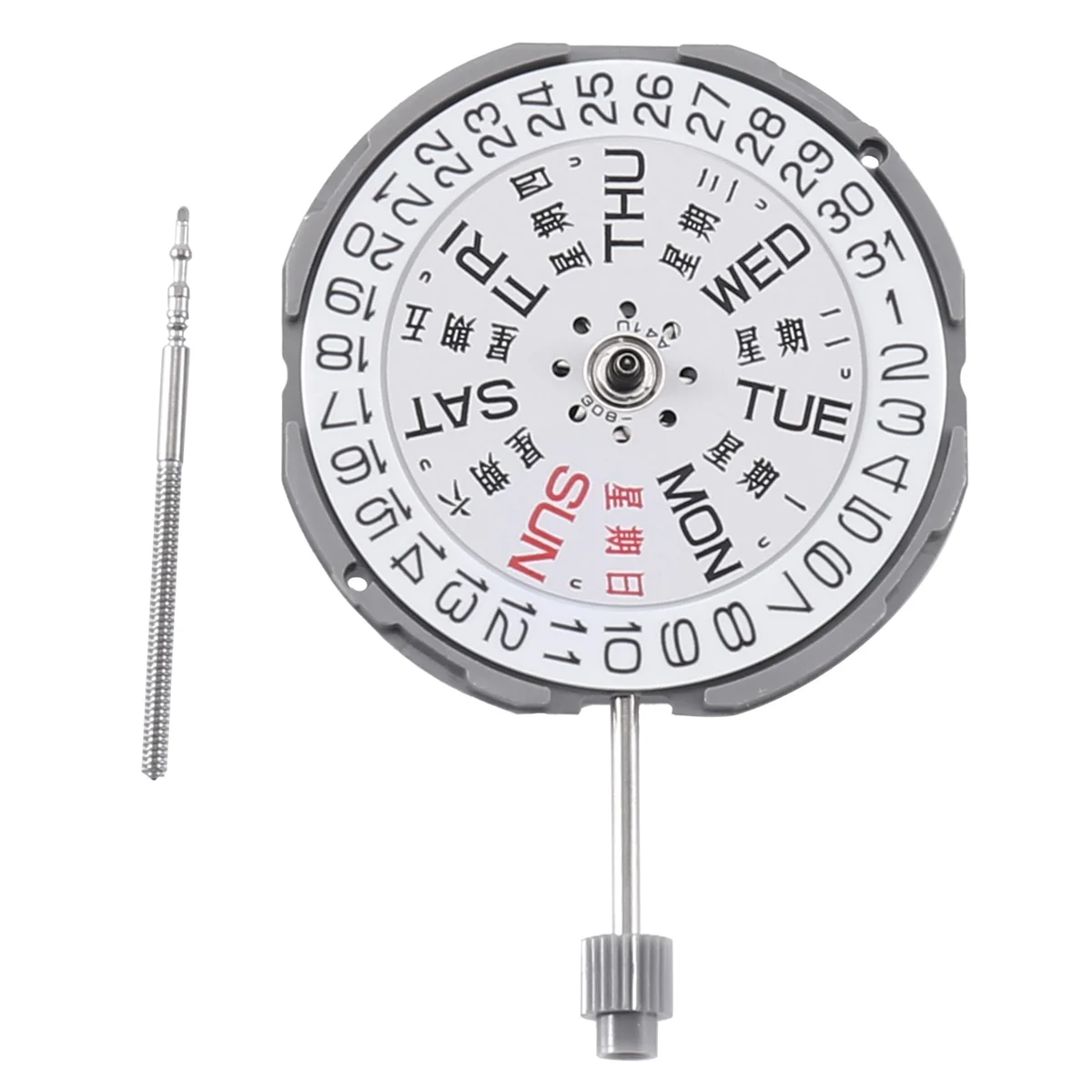 GM02 Quartz Movement Dual Calendar 3Pin Digital Watch Movement Week Calendar Watch Accessories