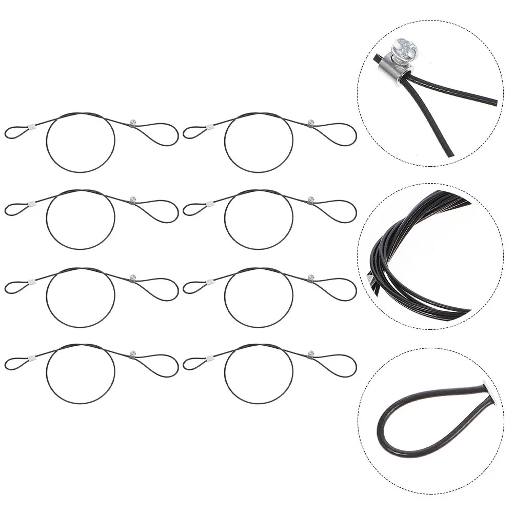 8 قطعة كابل مزلاج السلامة سحب بوابة معدنية مزلاج سلسلة سهلة التركيب للمنزل ساحة سياج لوازم الحديقة بوابة السياج سحب الحبل