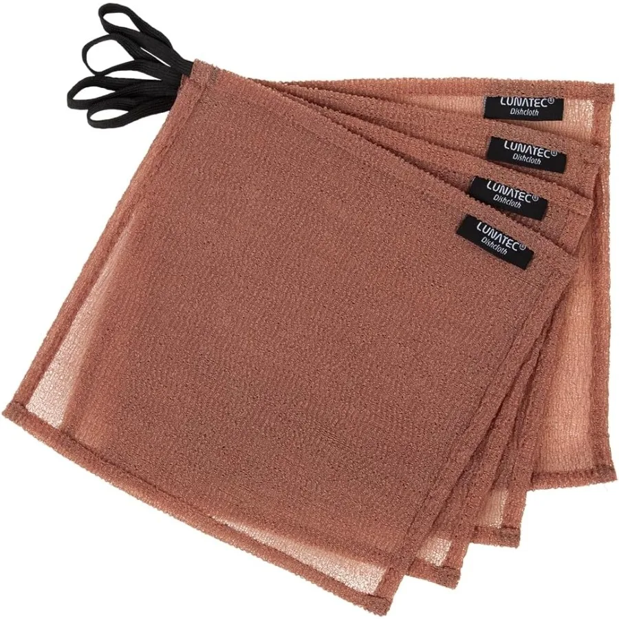 

Odor-Free Kitchen Dishcloths. A Scrubber and scouring pad for All Surfaces. 4-Pack