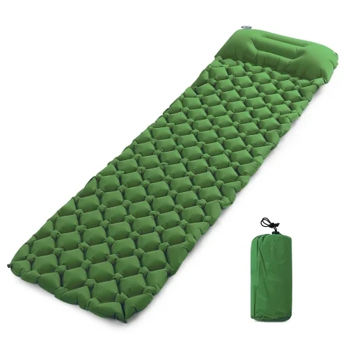 

air Mattress with Pillow Sleeping Pad Inflatable air Pillow Pump Compact Ultralight Waterproof Camping Air Mat