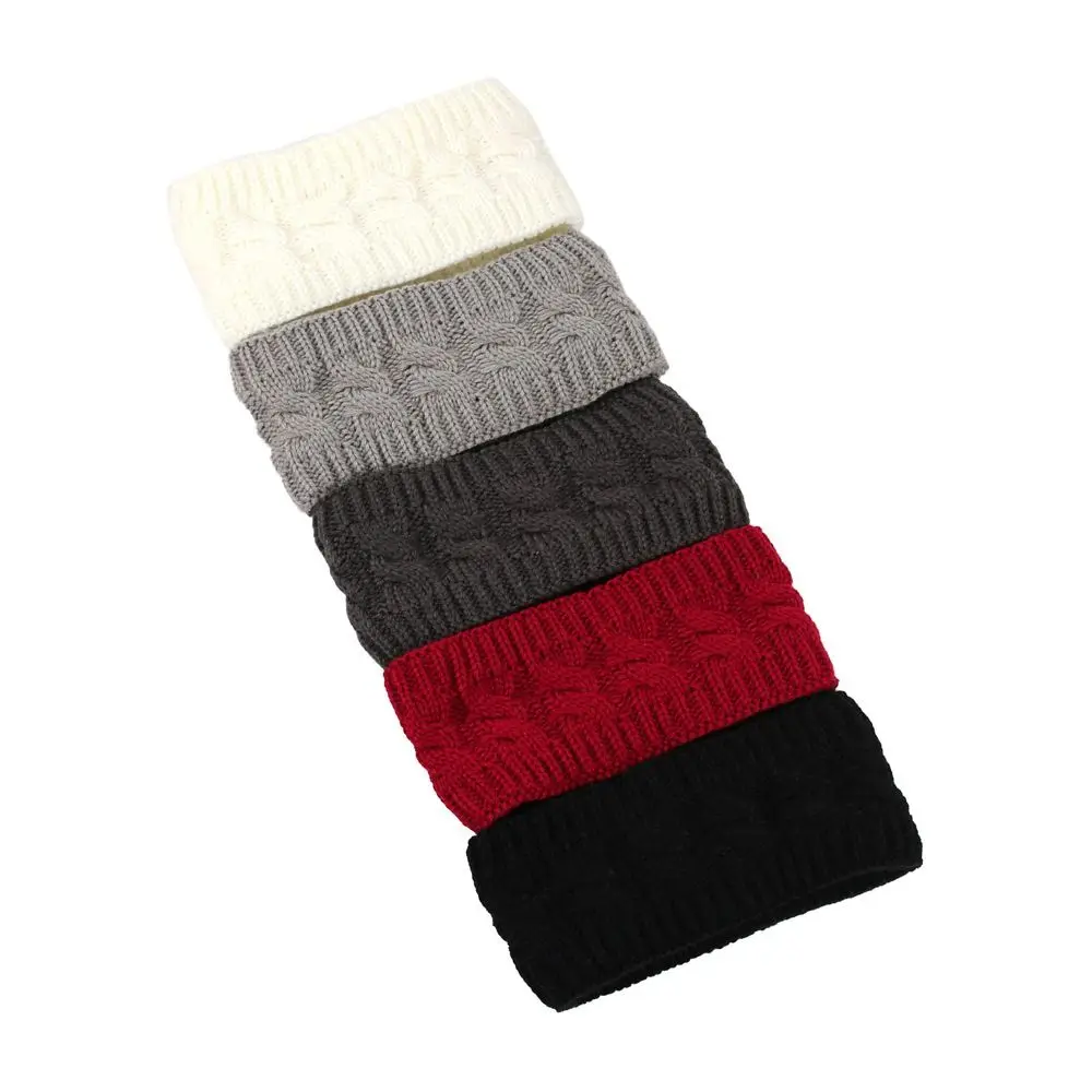 Fleece Lined Women's Cable Knit Headbands Gifts Keep Warm Soft Wide Hair Bands Elastic Thick Weave Headwraps Autumn