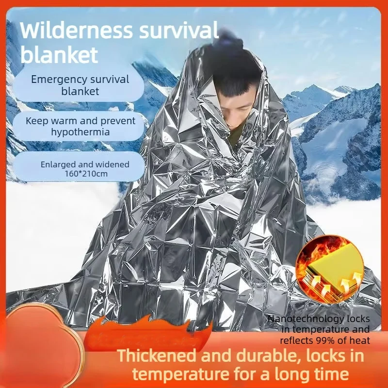 4/6/8Pcs Portable Windproof Waterproof Reflective Emergency Survival Thermal Blanket for Outdoor First Aid Camping Hiking Travel