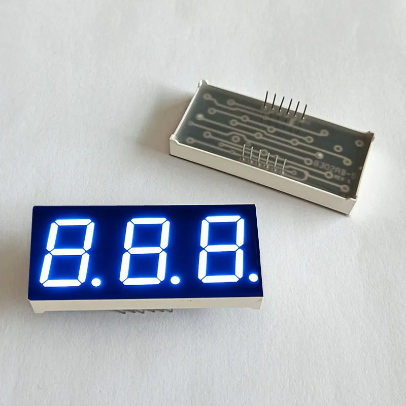 10 قطعة 0.8 بوصة 3Bit الضوء الأزرق وحدة رقمية KYX-8301AB/BB 12Pin 59.3*27.5*8.4 مللي متر LED Digitron الكاثود المشترك أنبوب رقمي