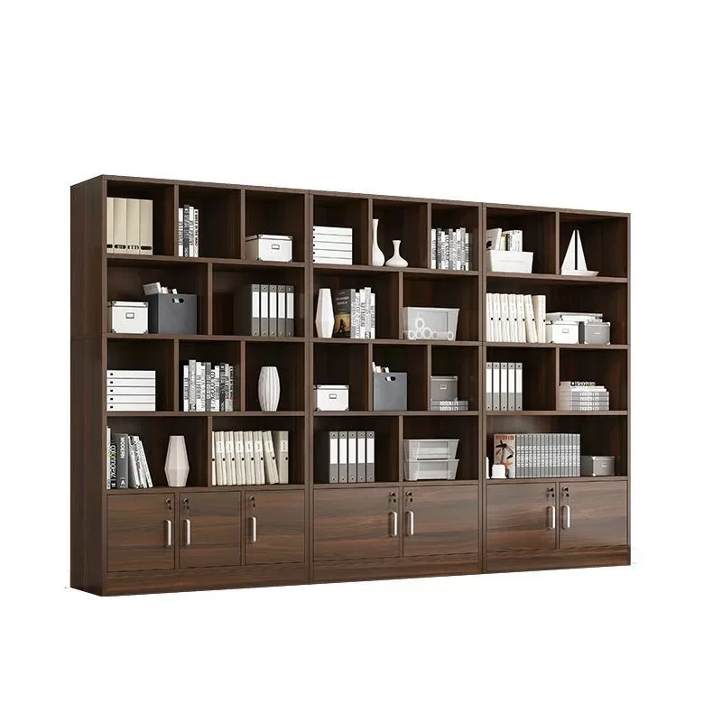 

Partition layered shelf with cupboard door and lock floor shelf combined household student bookcase