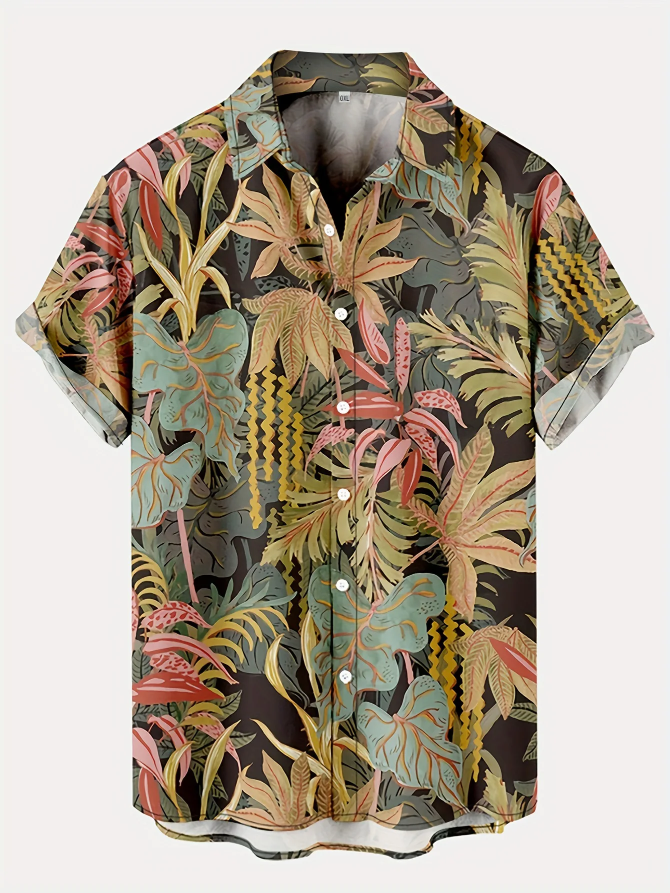 2025 Summer Beach Vacation Series New Coconut Tree Print Casual Loose-fitting Short-sleeved Lightweight Hawaiian Shirt