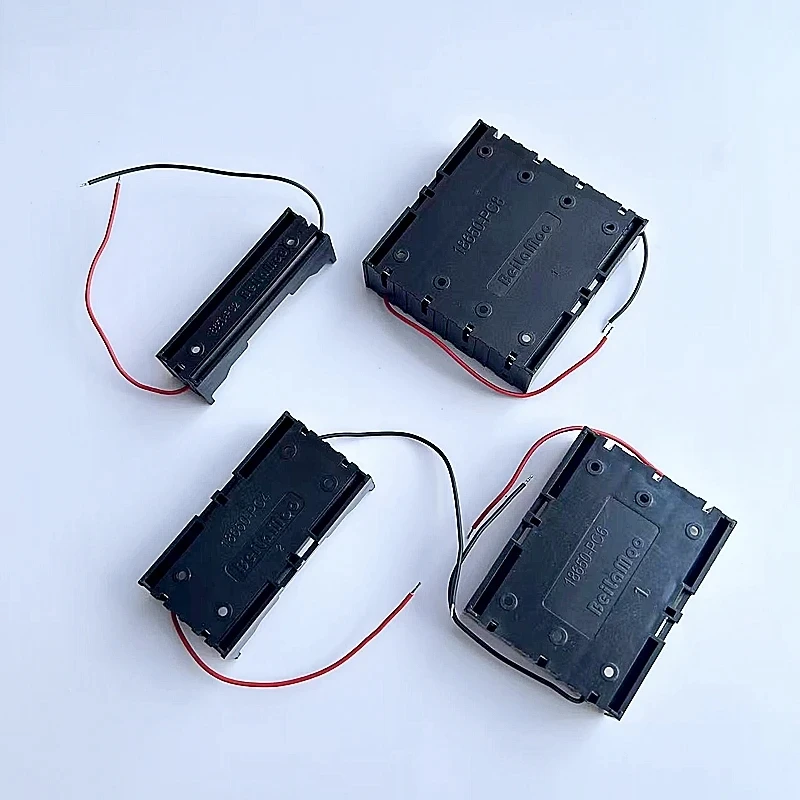 2PCS 18650 Battery Holder Bracket With Cable 1/2/3/4X DIY Battery Compartment Flame-Retardant Lithium Battery Box