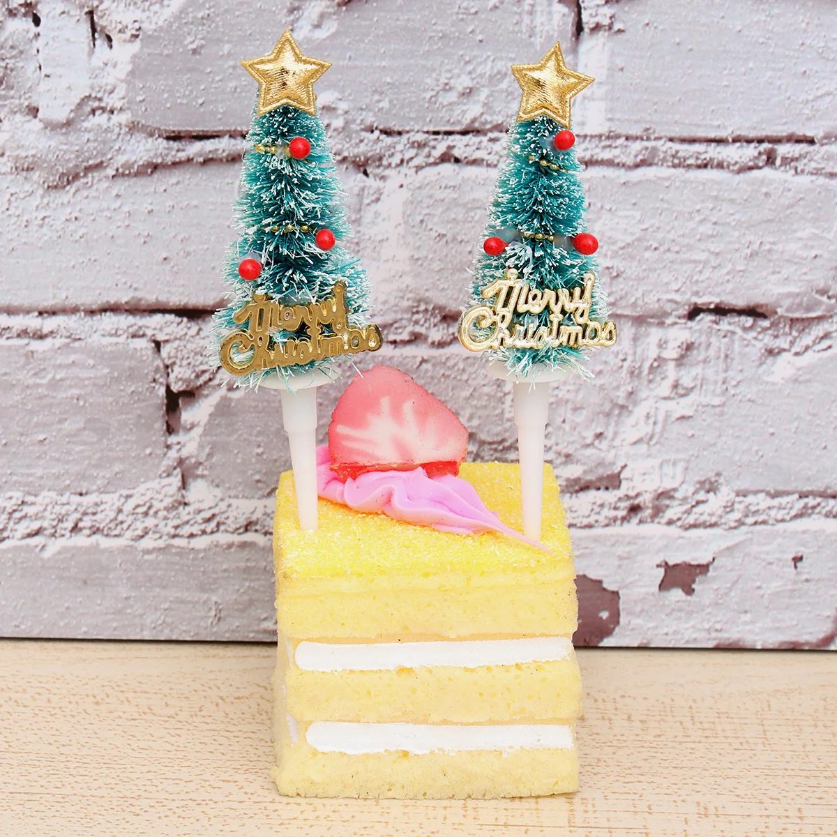 

5Pcs Cake Decoration Picks Christmas Tree Style Creative Baking Toppers for Birthday Baby Shower Kids Party Favors Supplies