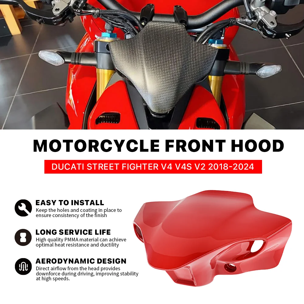 

Motorcycle Gas Fuel Tank Cover Protection Cap Fairing Suitable for DUCATI Street Fighter V4 V4S V2 2018-2024 2023 2022 2021 ABS