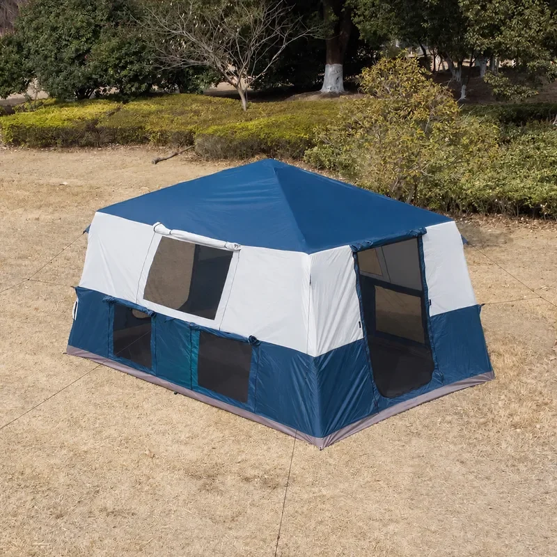 Outdoor Camping Inflatable Tent Rainproof Cabin Tent Oxford Roof Tent for Hiking Travel Portable Shelter