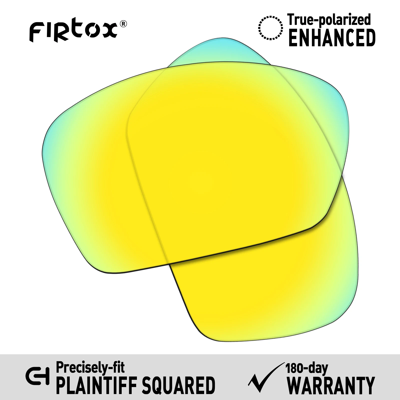 Firtox UV400 Polarized Lenses Replacement for Oakley Plaintiff Squared OO4063 - 63mm Sunglasses (Lens Only)