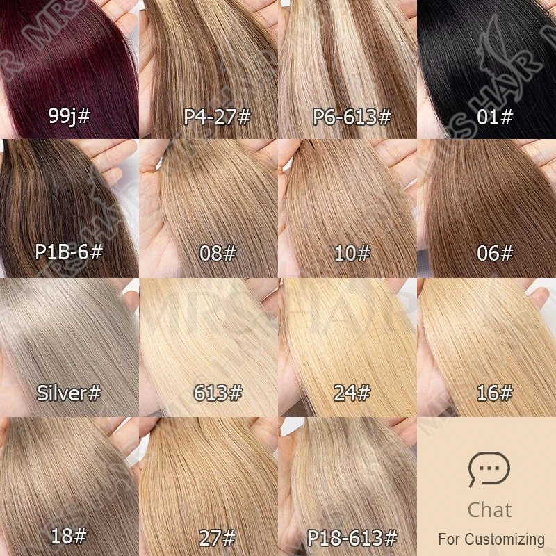 MRS HAIR Estensioni dei capelli 6D Capelli umani Non Remy 6D2 Estensioni dei capelli Micro minuscole punte metalliche invisibili Legami alla cheratina