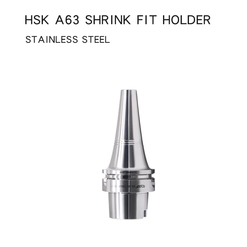 HSK A63-SHRA10-150 CV(t4.5)Precision Shrink Fit Holder High Efficiency Stainless Steel Turning Tool Lathe Machine Curved Type