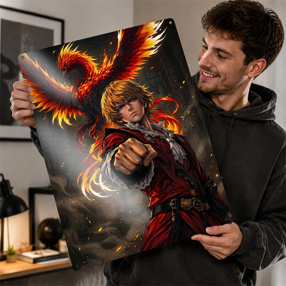 Final Fantasy XVI : Joshua Rosfield Personalized 3D Textured Metal Poster Wall Art Vintage Tin Signs for Room Accessories Bar