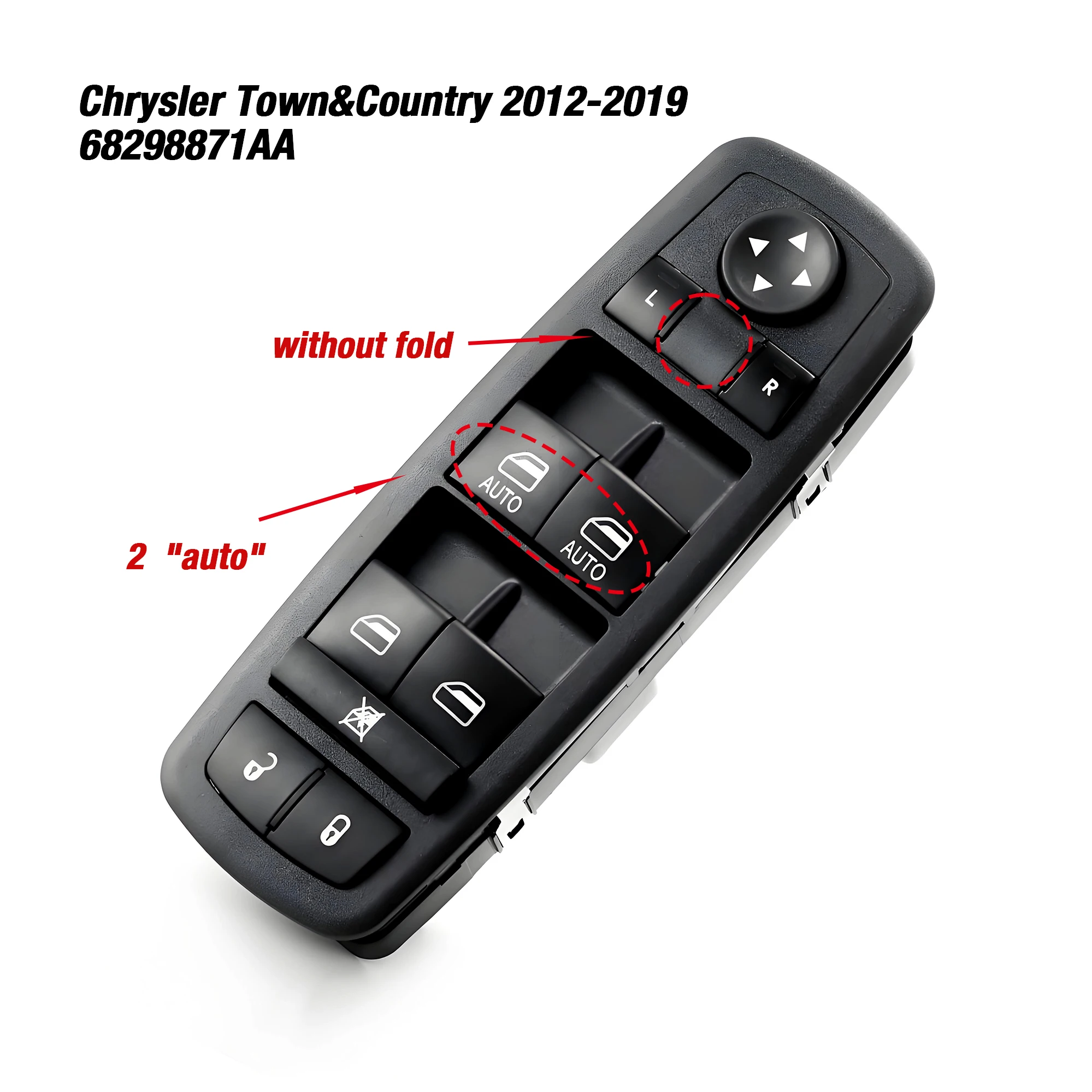 

68298871AA для Chrysler Town & Country 2012-2016 Dodge Grand Caravan 2012-2019, электрический главный переключатель окна управления питанием