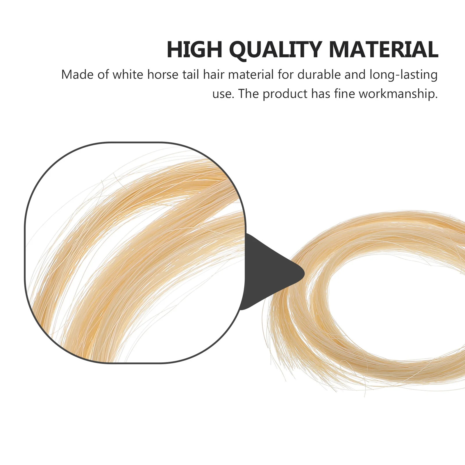 2 قطعة استبدال الشعر القوس الكمان دائم ذيل الحصان الأبيض المحمولة المهنية ملحق لآلات الوتر
