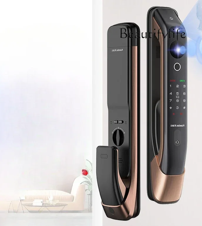 Fingerprint sensor lock facial recognition intelligent visual cat eye monitoring password lock