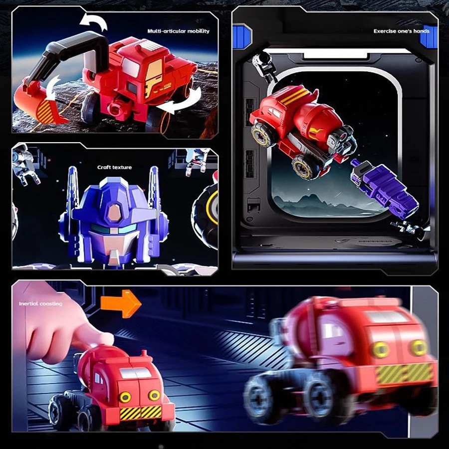 6IN1/تحول سيارة أنيمي روبوت نموذج خطوة واحدة تشوه لعبة روبوت طفل لغز لعبة تشوه سيارة عمل نموذج لجسم