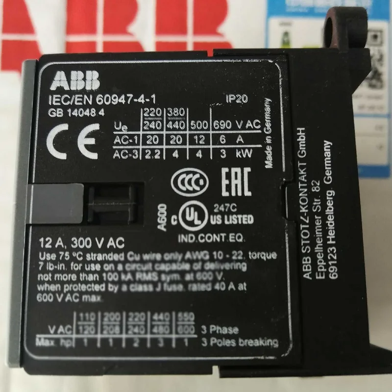 ABB B6 3-pole mini contactors AC operated   B6-30-10   B6-30-01