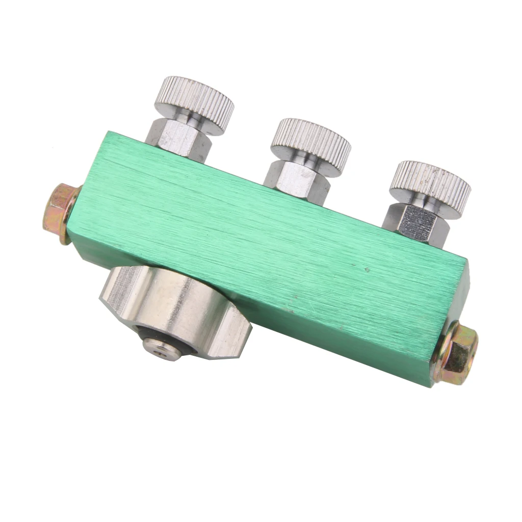 3 Way Airbrush Air Compressor Hose Splitter Regulated Metering Manifold 1/8"