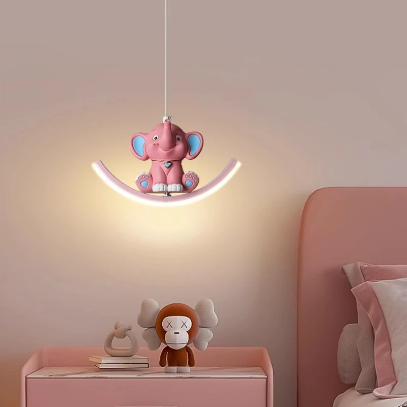 

Cute Little Animal Chandeliers LED Children's Room Bedside Lamps Modern Warm Nursery Baby Room Girl Boy Bedroom Decor Chandelier