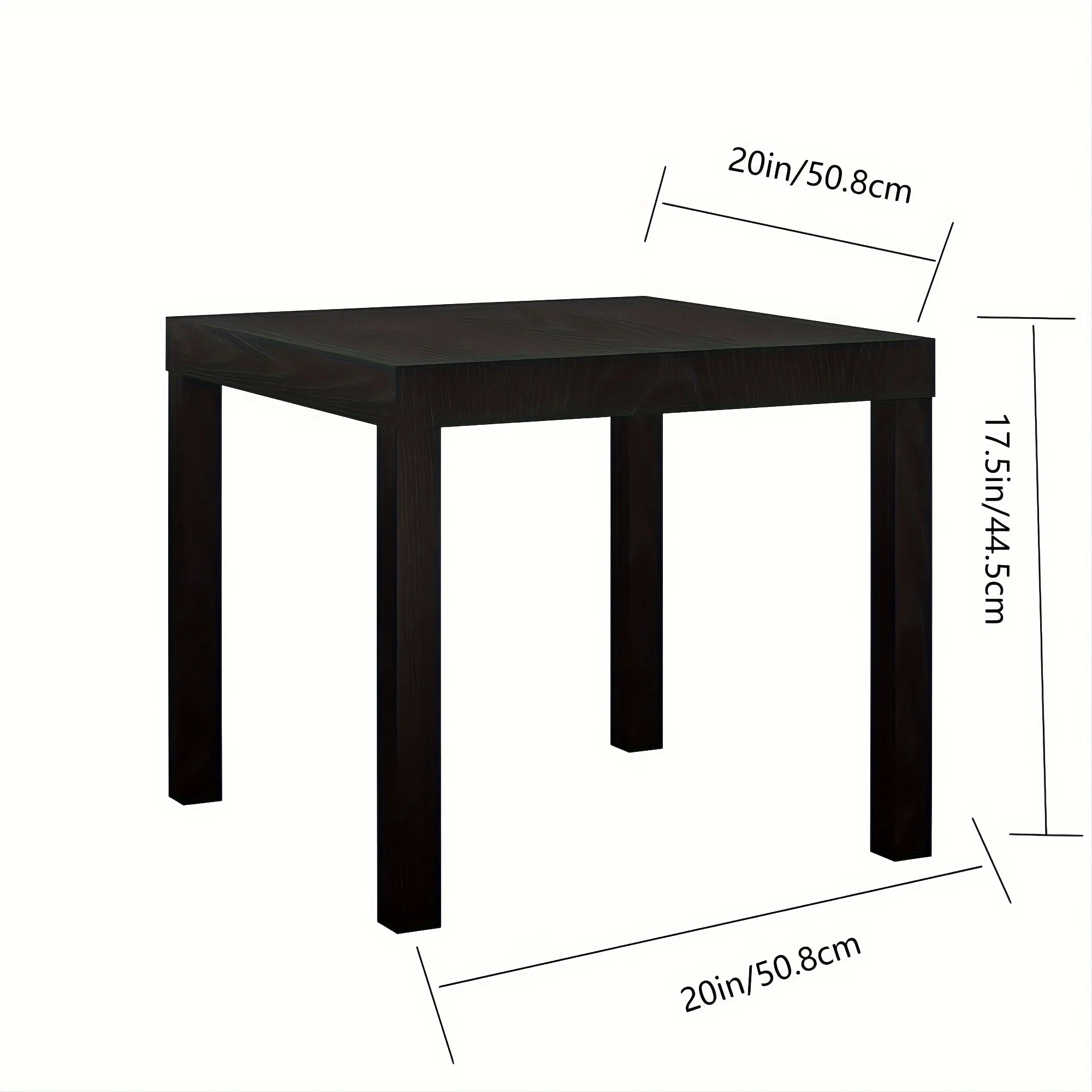 Mesa de café de madeira minimalista moderna, móveis domésticos de alta qualidade, simples e durável, mesa de borda quadrada, usada para sala de estar, 1pc