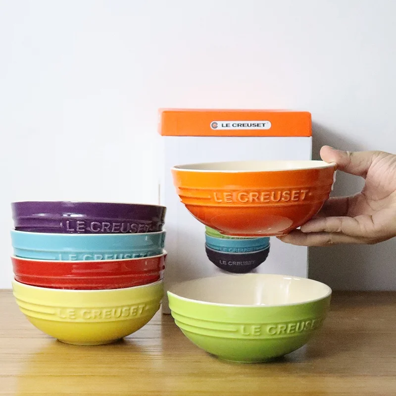 

Le Creuset Cool Color adient Фарфоровая миска Суп Лицо Салатница Подглазурная подарочная коробка Обеденная утварь Французская круглая миска