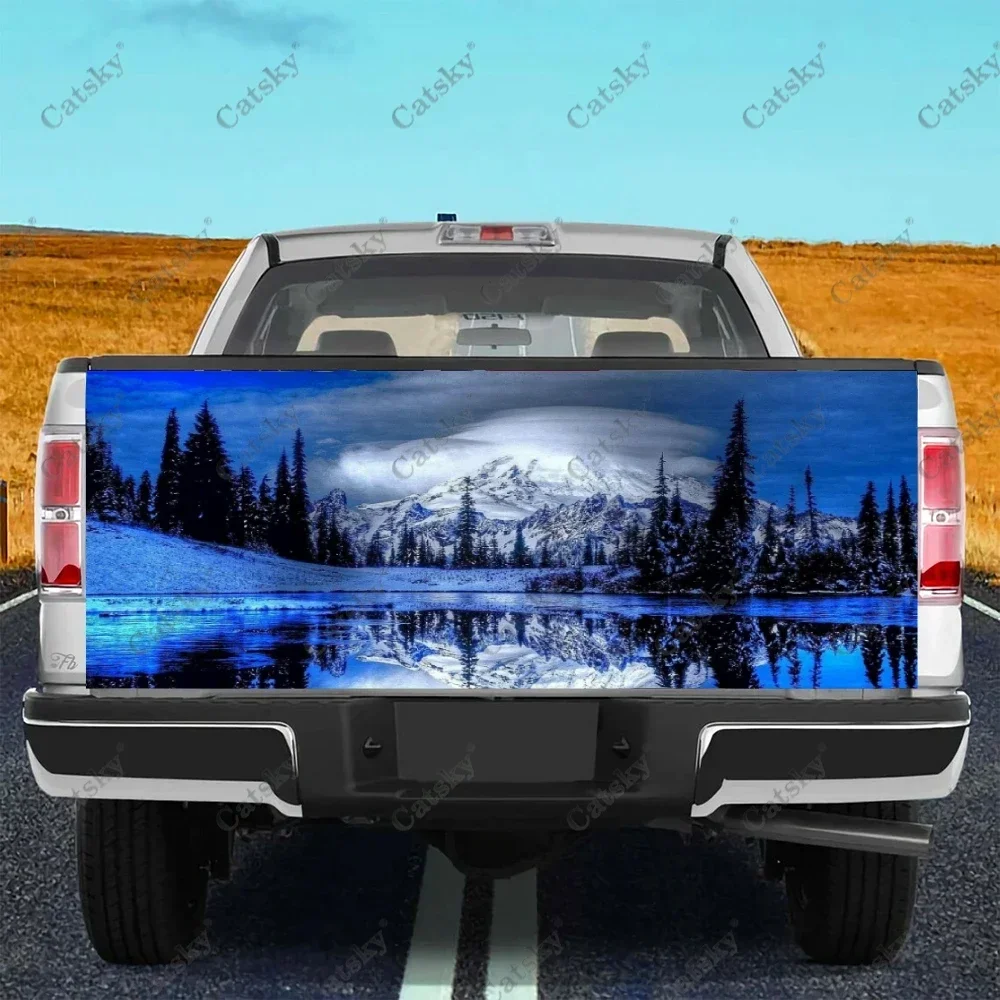 

Beautiful Winter Car Tail Trunk Protect Vinly Wrap Sticker Decal Wheel Auto Hood Decoration Engine Cover for SUV Off-road Pickup