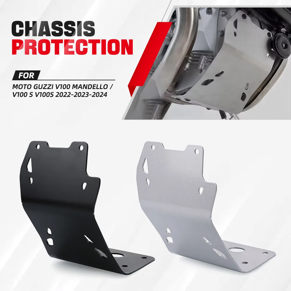 

For Moto Guzzi V100 Mandello / V100 S V100S 2022-2023-2024 Motorcycle Skid Plate Engine Protector Guard Chassis Protection Cover