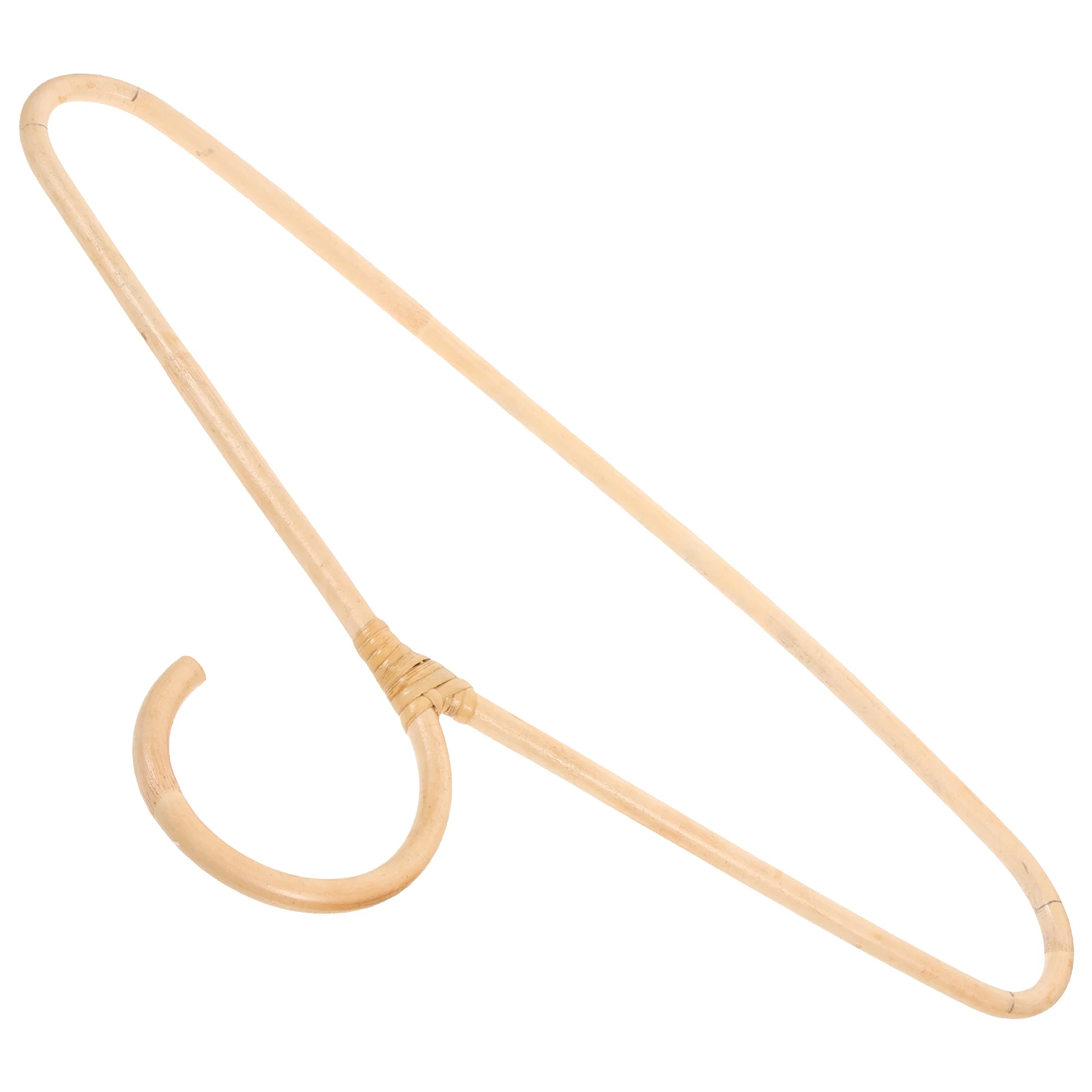 

Rattan Clothes Hanger Natural Wood Single Hook Wardrobe Essential Hanging Skirts Suits Coats Hats Space Saving Storage