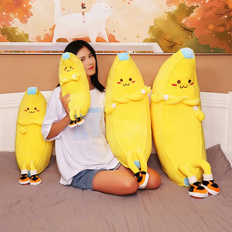

Аниме Kawaii Банан Плюшевая игрушка Мягкая кукла Милая подушка для сна для детей День рождения Рождественский подарок Мягкий домашний декор для девочек перед сном