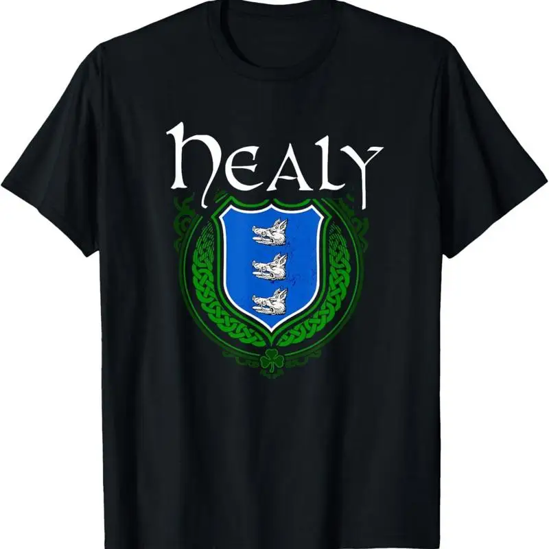 Healy Surname Irish Clan Tartan Badge Ireland T Shirt