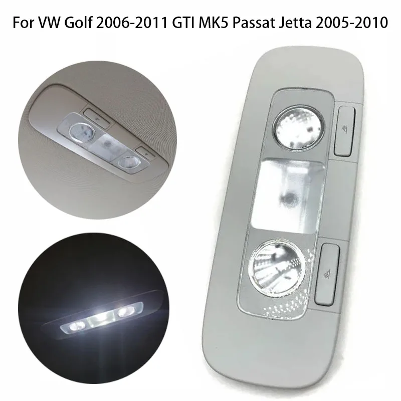 

Car Rear Reading Lamp Indoor Light 1KD947291A for VolksWagen Golf 2006-2011 GTI MK5 Passat Jetta 2005-2010