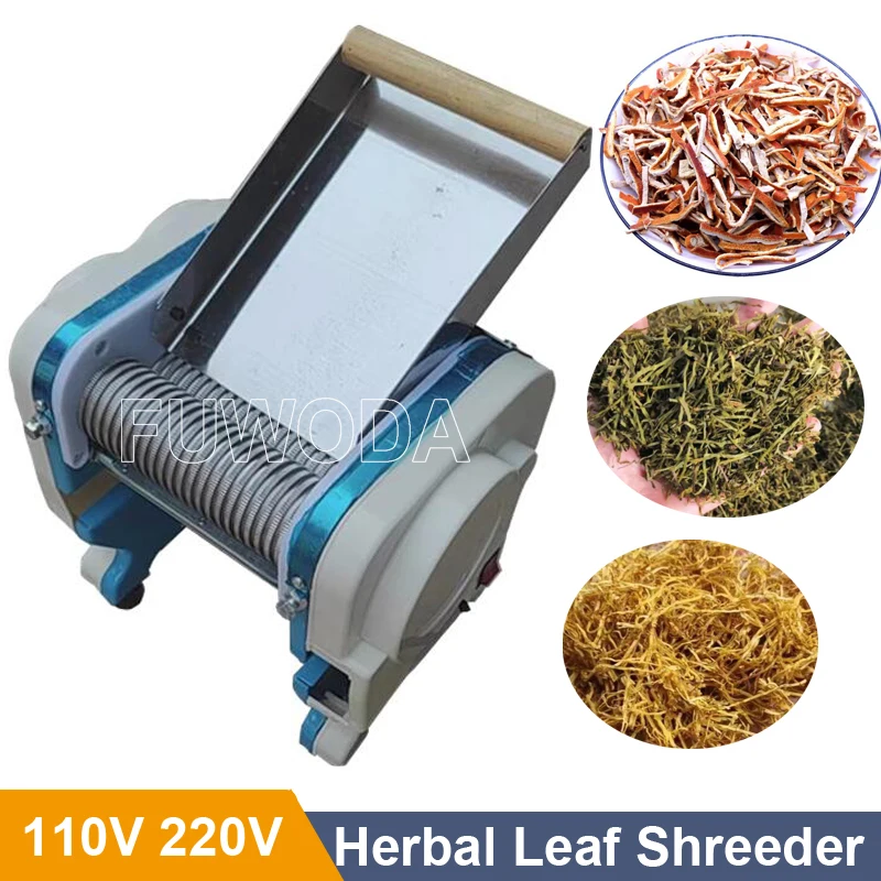 Tabletop Herbal Leaves licorice Root Slicer Cutter Chopper Cutting Machine Tea leaf Lotus Leaves Shredding Shredder Machine