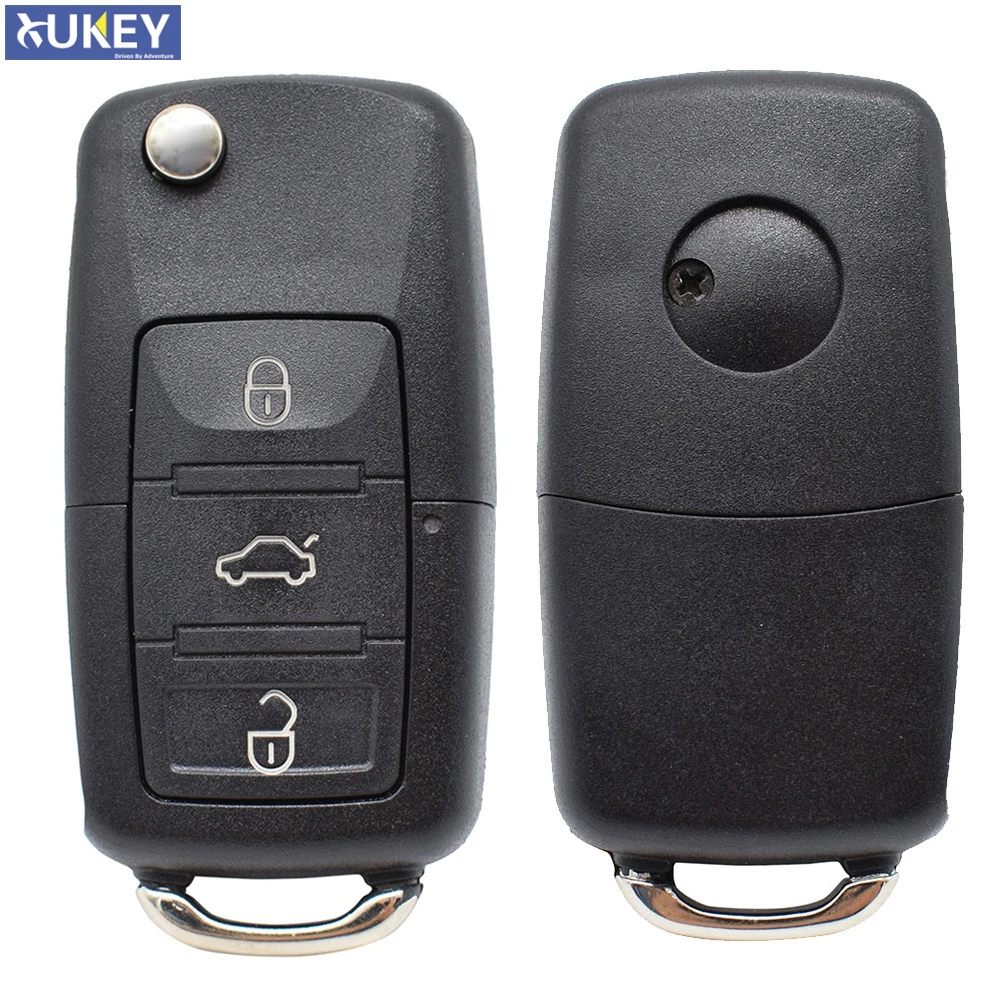 Car Remote Key Fob Case Shell For VW Golf MK6 Polo Bora Beetle Tiguan Passat Caddy Jetta Eos Scirocco 3 Buttons No Blade