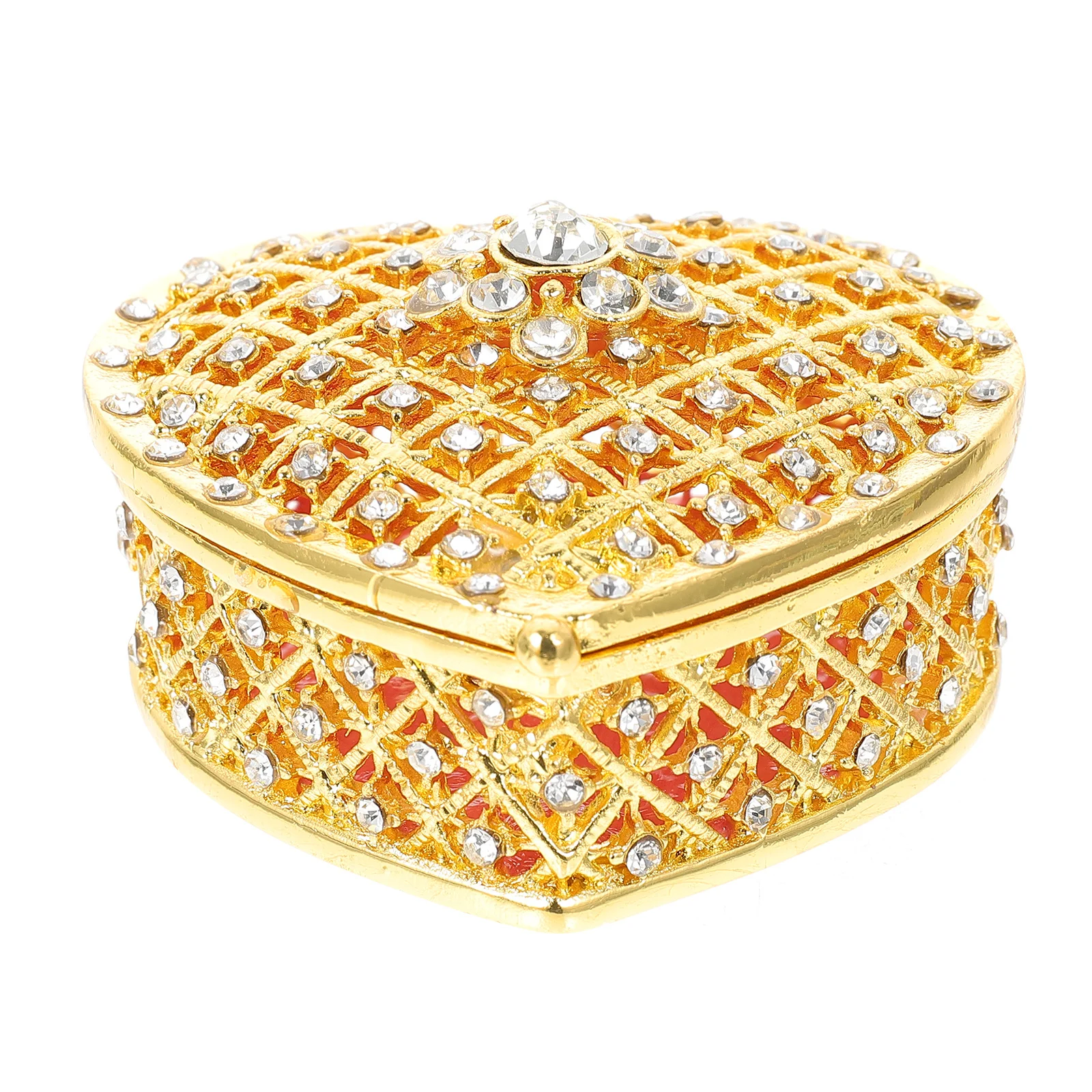 Heart-Shaped Earring Case Exquisite Necklace Box Jewelry Storage Supply Bedroom Living Room Dormitory Decorative Organizer