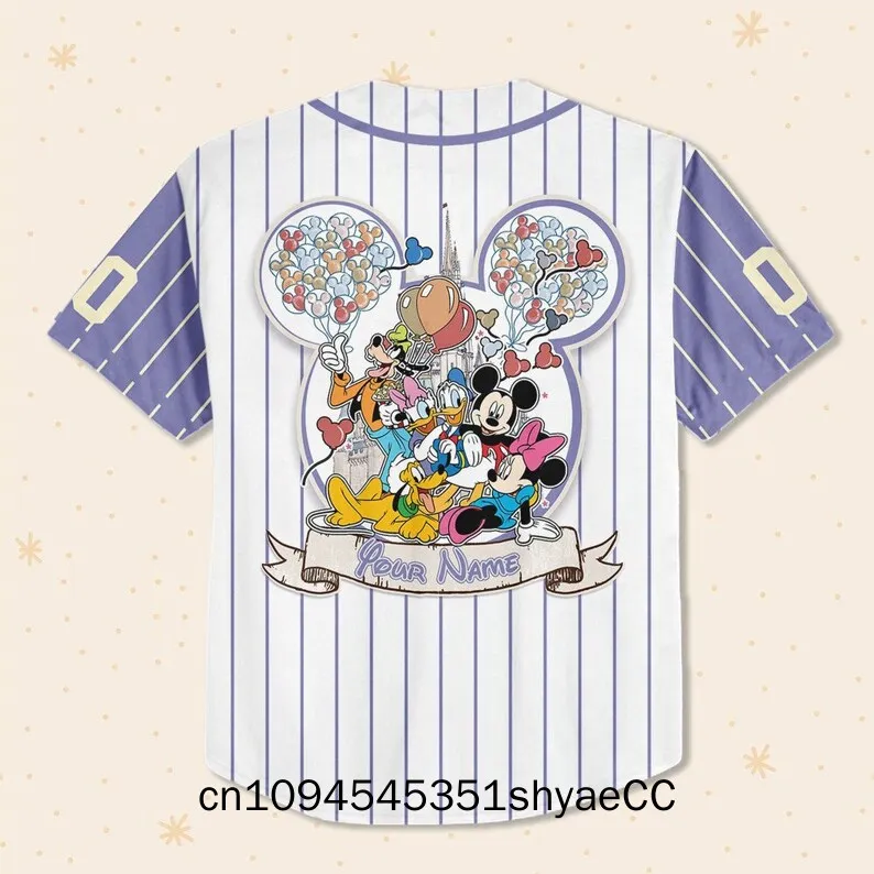 Personalize Disney Trip, Custom Name Disney Kid Adult Toddler Jersey, Mickey and Friends Gift For Baseball Fans, Disneyland Trip