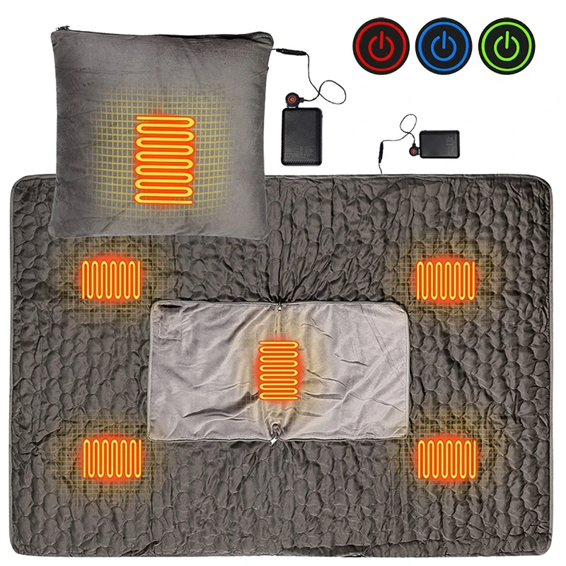 Winter USB Electric Heating Blanket Shawl Hand Warming Knee Pad Heating Blanket Washable Office Lunch Break Heating Blanket