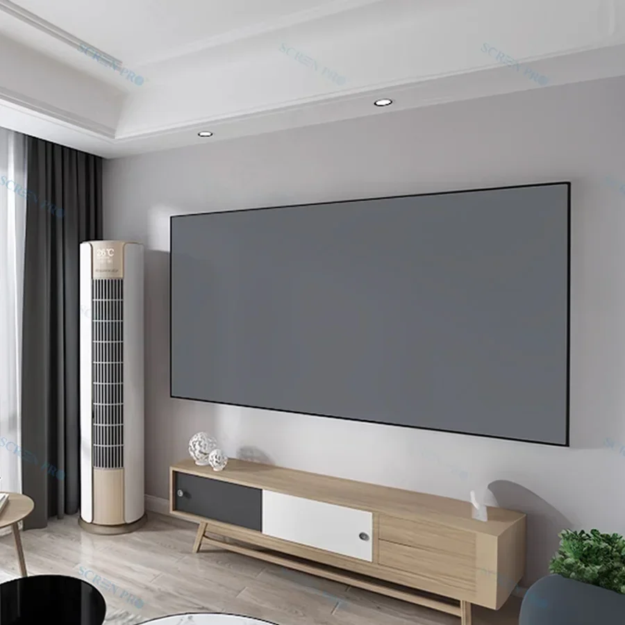 92 Inch ALR Screen for Long Throw Projector Ambient Light Rejection Screen Fixed Frame Projection Screen