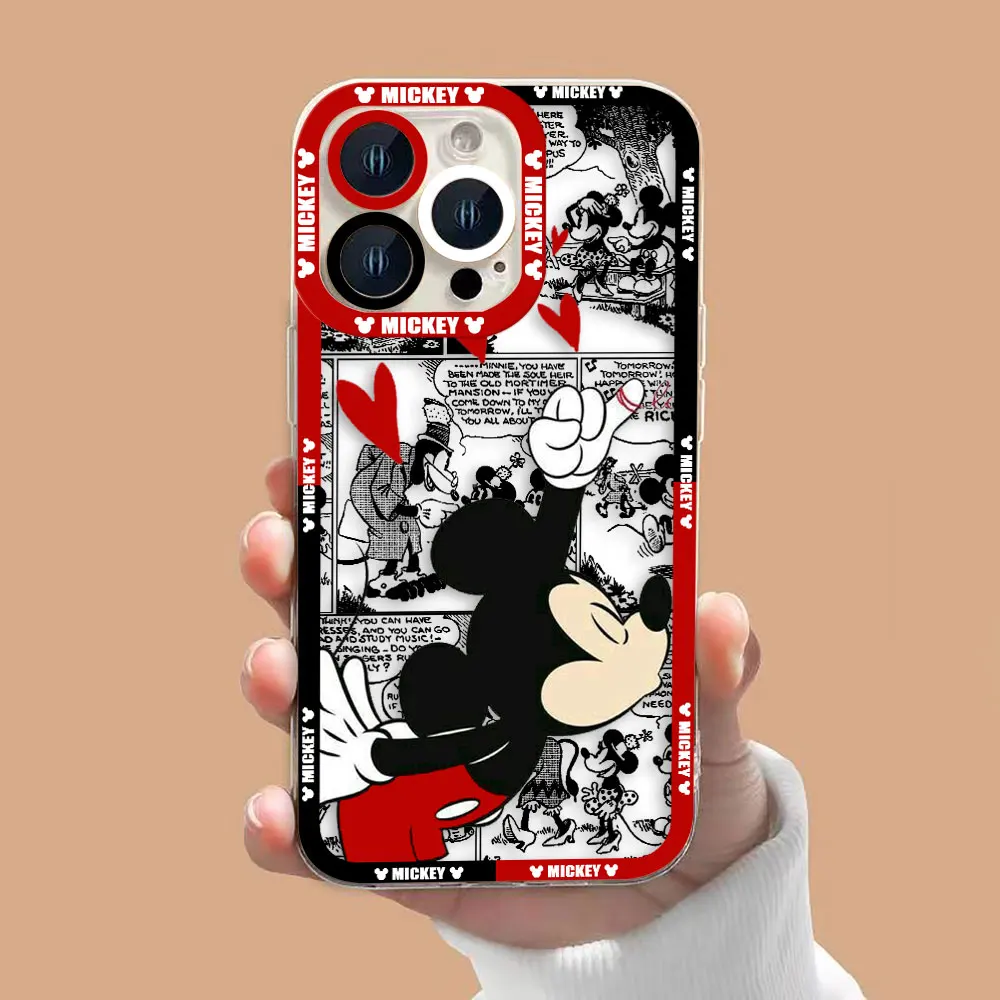 لطيف ميكي ميني ماوس واضح جراب هاتف ل VIVO S1 Z1X V20 V21 V21E V23 V23E V25 V27 V27E V29E V30E V30 V40 V50 V60 لايت