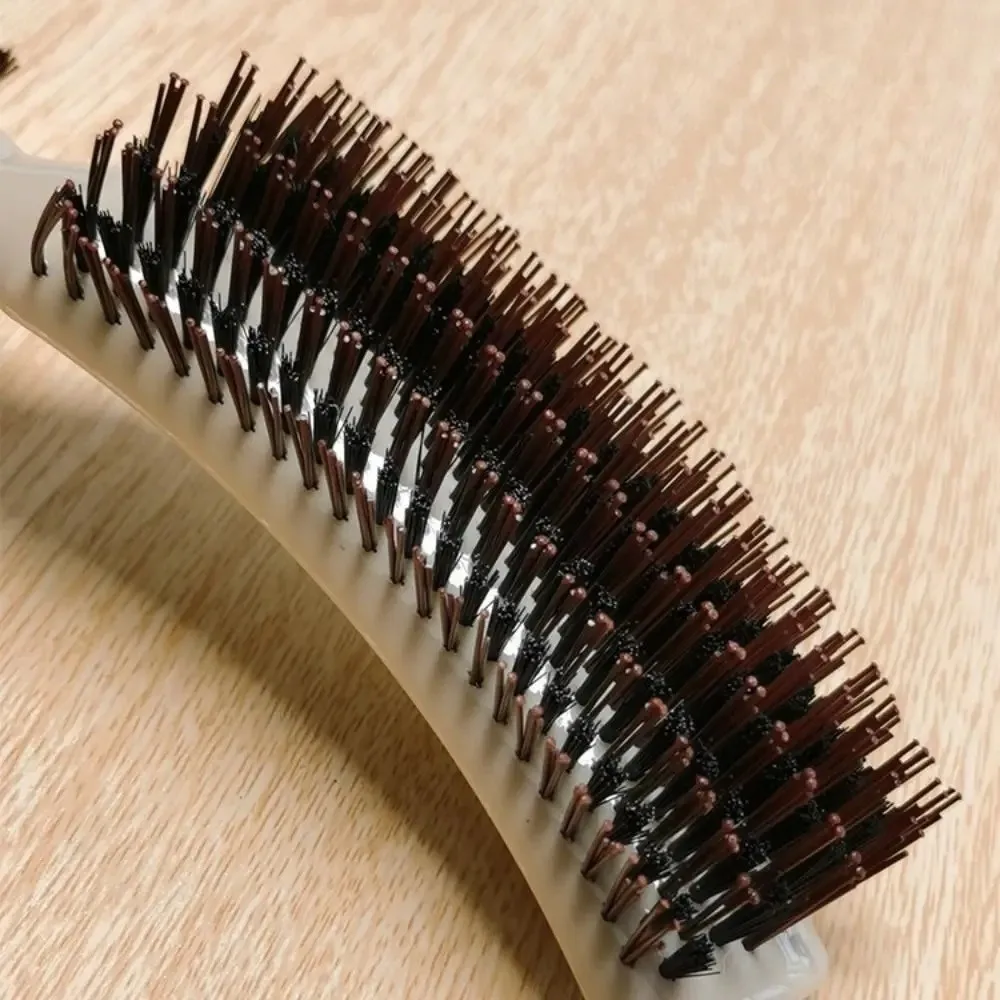 Plastic Curly Brush Soft Bristles Anti-Frizz Hairdressing Comb S-Shaped Design Wet Hair Compatible Anti-Static Comb