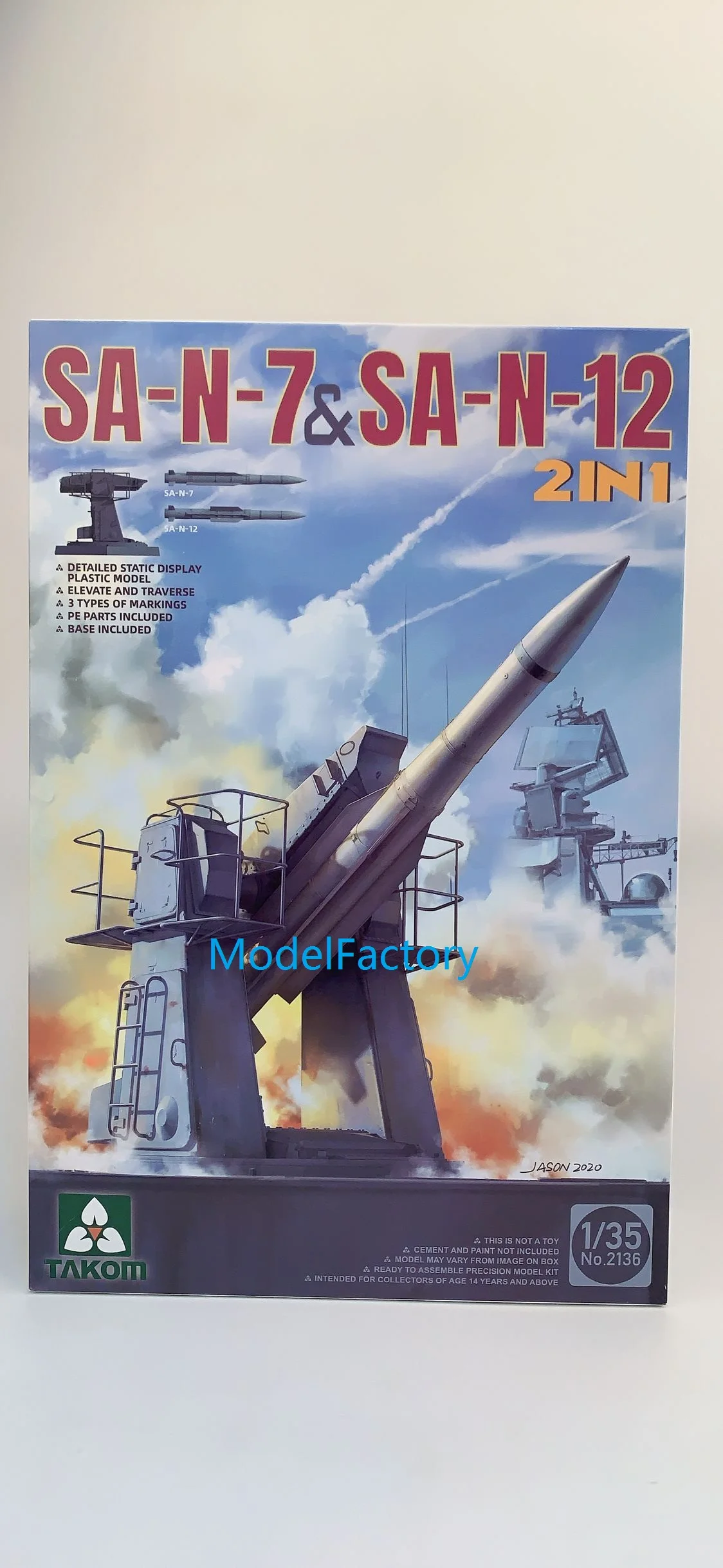 Takom 2136 1/35 SA-N7 & SA-N12 Surface-to-Air Missile System (2 in 1) Model Kit
