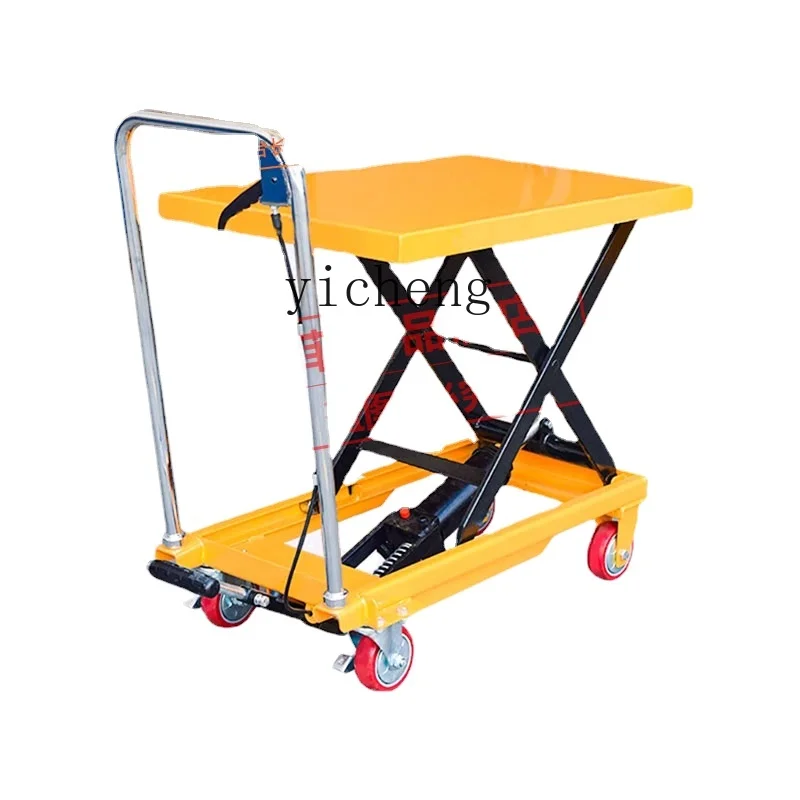 

Tqh Manual Hydraulic Electric Platform Car Flat Small Mobile Workbench Trolley Scissor Lift