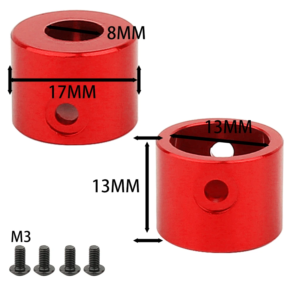 2Pcs Aluminum Rear Axle Cup For SCX10 Pro RC Crawler Car Upgrade Replacement Parts With M3 Screws, Fit 1/10 Scale RC Model