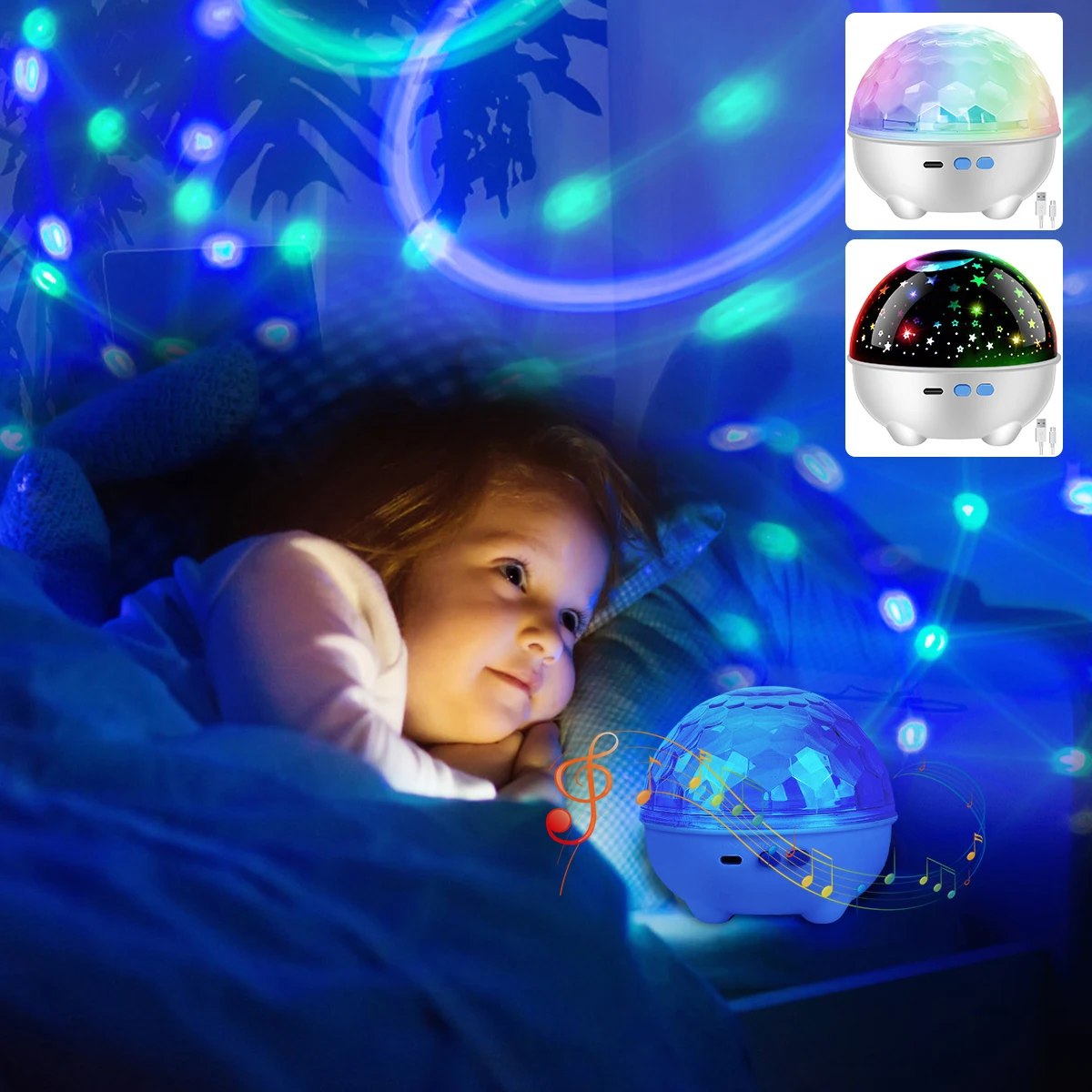 

Star Night Light Projector Galaxy Projector Night Light Reusable Kid Night Light USB Charging/Battery Operated Room Décor Lamp