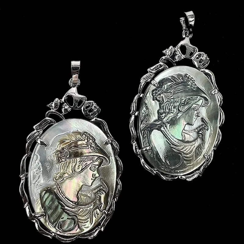 Natürliche Mutter der Perle Shell Splitzen Abalone Shell Handgefertigter Anhänger DIY Schmuck Herstellung Frauen exquisite Halskette Zubehör – Detail 3