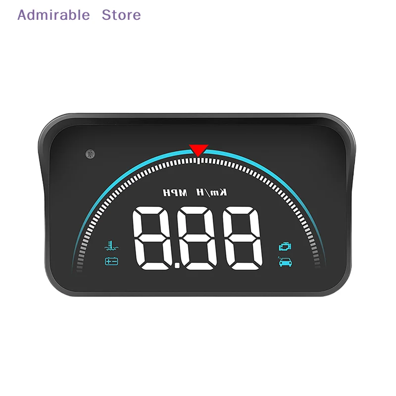 wM8 Car HUD Head Up Display OBD2 Overspeed Warning Auto Electronic Water Temperature LED Digital Projector Windshield